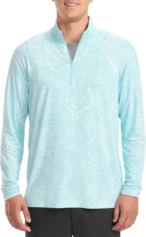 Tipsy Elves Men's Quarter Zip Golf Pullover - Performance Golf Shirts for Men w/ 4-Way Stretch Moisture Wicking Fabric