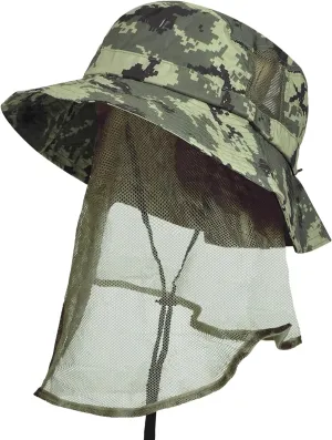 Tirrinia Neck Flap Sun Hat with Wide Brim - UPF 50  Hiking Safari Fishing Caps for Men and Women, Perfect for Outdoor Adventures