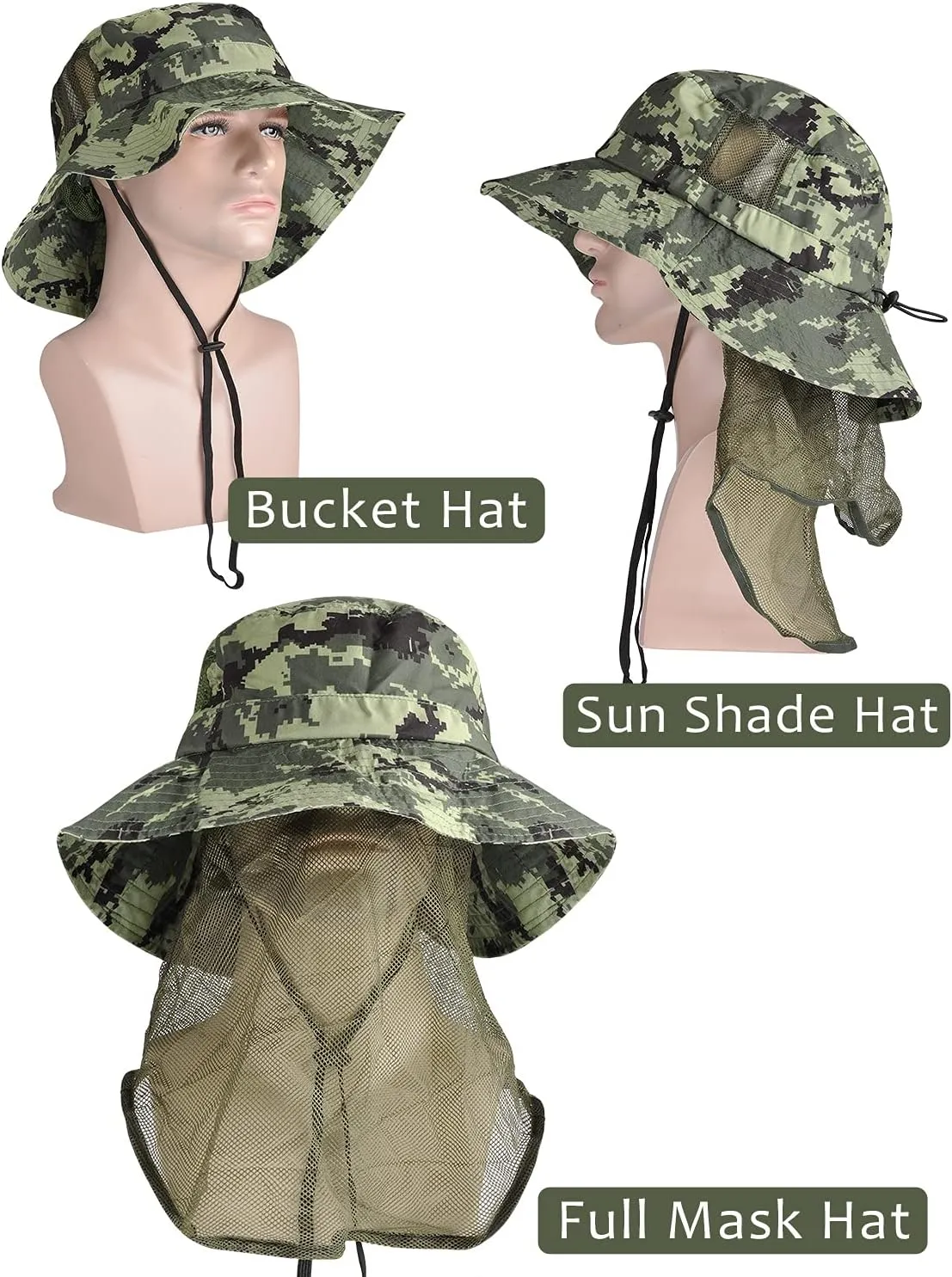 Tirrinia Neck Flap Sun Hat with Wide Brim - UPF 50  Hiking Safari Fishing Caps for Men and Women, Perfect for Outdoor Adventures