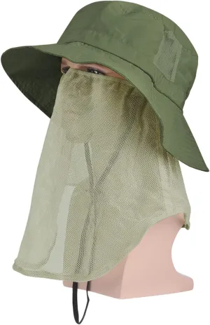 Tirrinia Neck Flap Sun Hat with Wide Brim - UPF 50  Hiking Safari Fishing Caps for Men and Women, Perfect for Outdoor Adventures