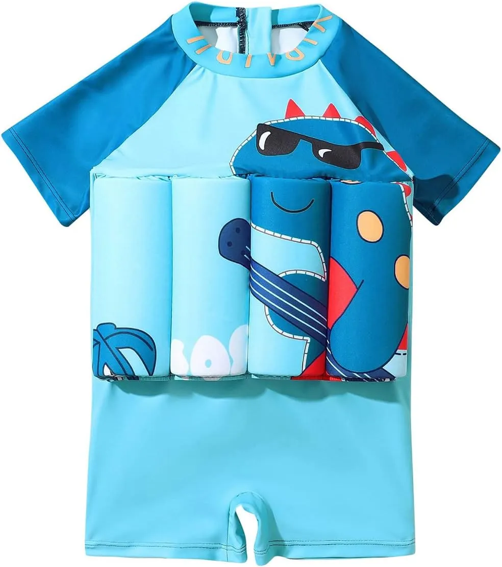 Toddler One-Piece Swimsuit Beach Sport Summer Swimwear Hawaiian Floral Bathing Suit for Girls Boys