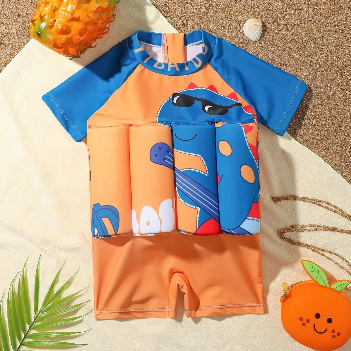 Toddler One-Piece Swimsuit Beach Sport Summer Swimwear Hawaiian Floral Bathing Suit for Girls Boys