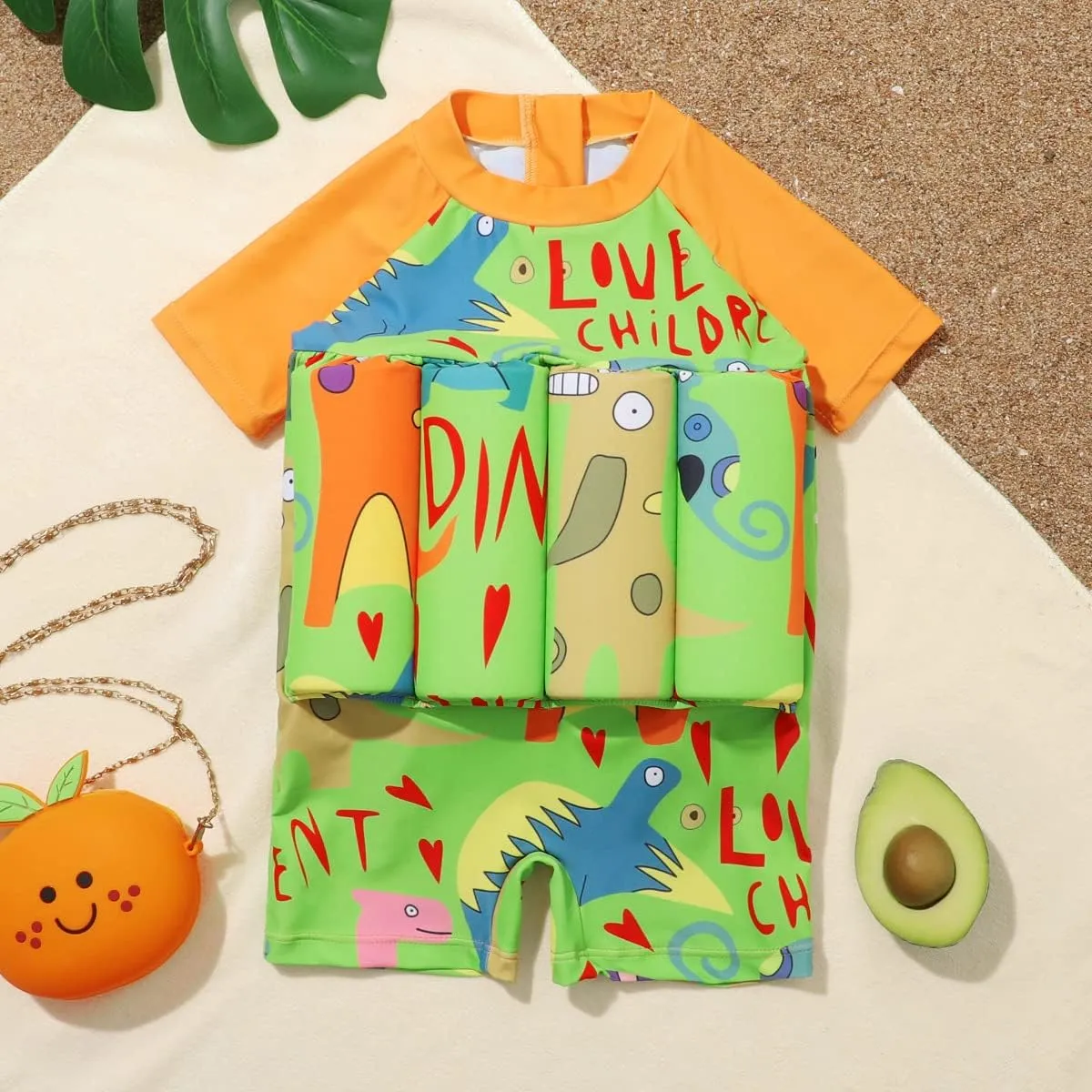 Toddler One-Piece Swimsuit Beach Sport Summer Swimwear Hawaiian Floral Bathing Suit for Girls Boys
