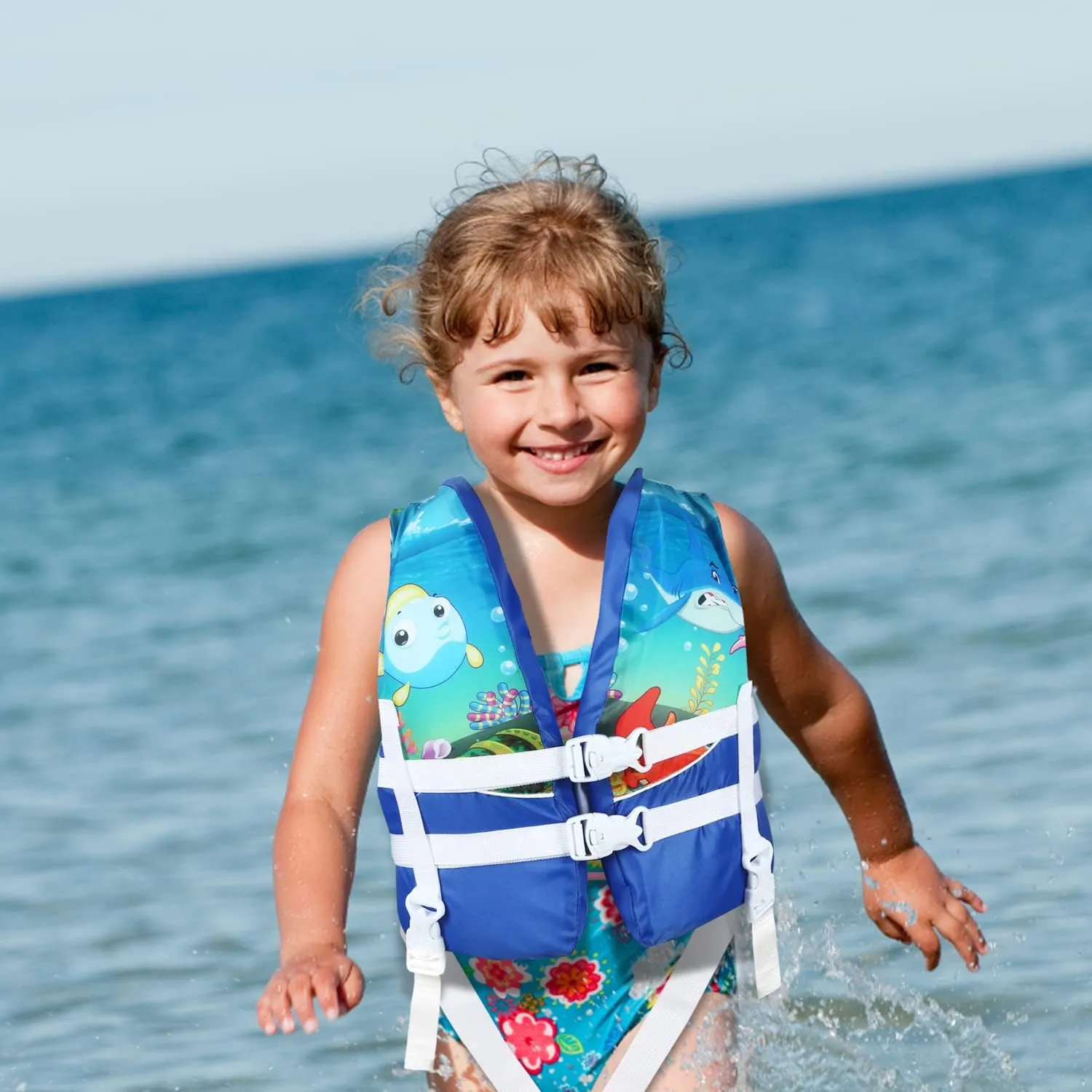 Toddler Swim Vest, Kids Pool Float Jackets Baby Swim Float for Kids 20-70 lbs, Floaties Vest Swimming Aid for 1-7 Years Old Boys Girls