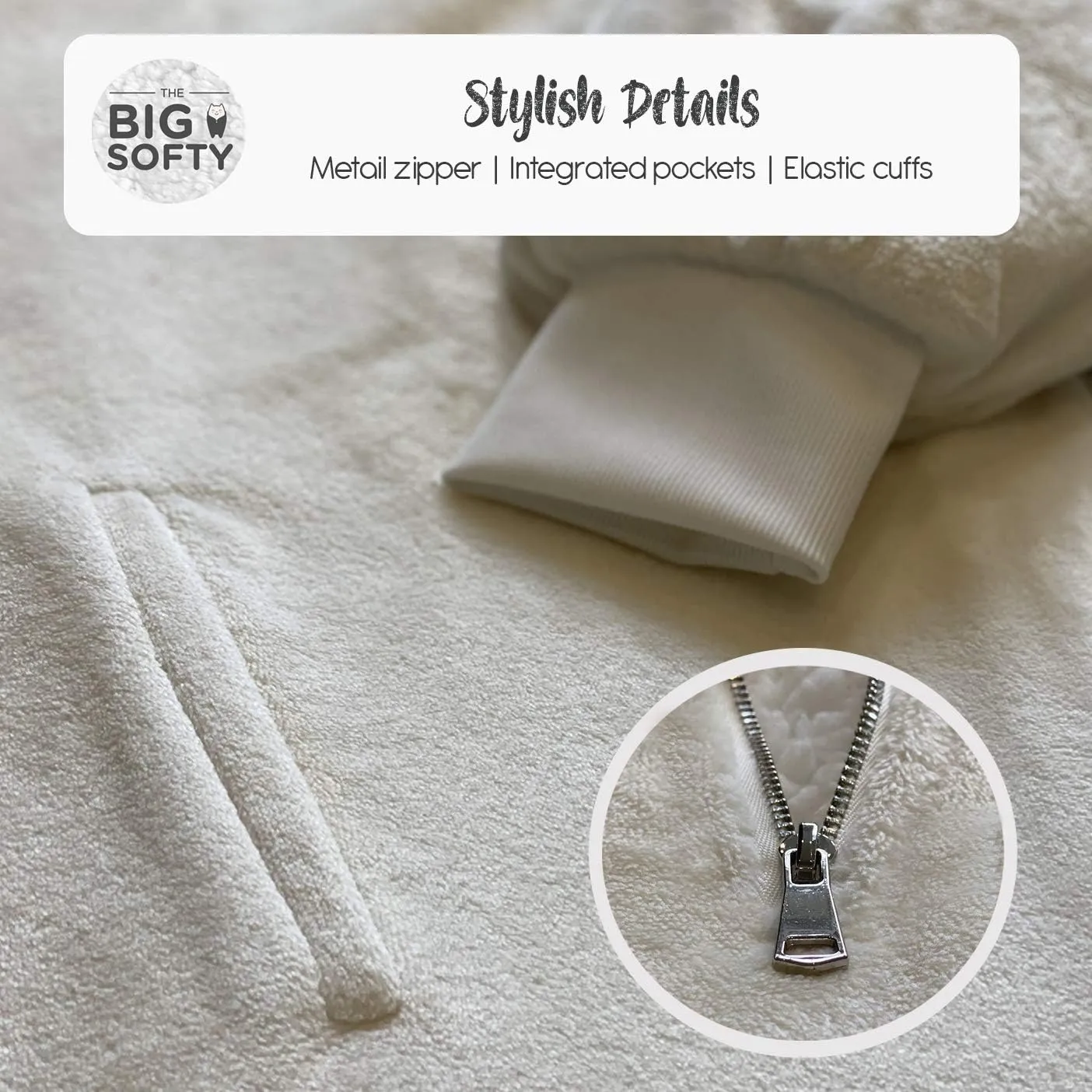 trekki Oversized Hoodie Blanket Sweatshirt, Wearable Blanket Hoodie Men Women with Zip, Comfy Fleece Hooded Blanket Adult