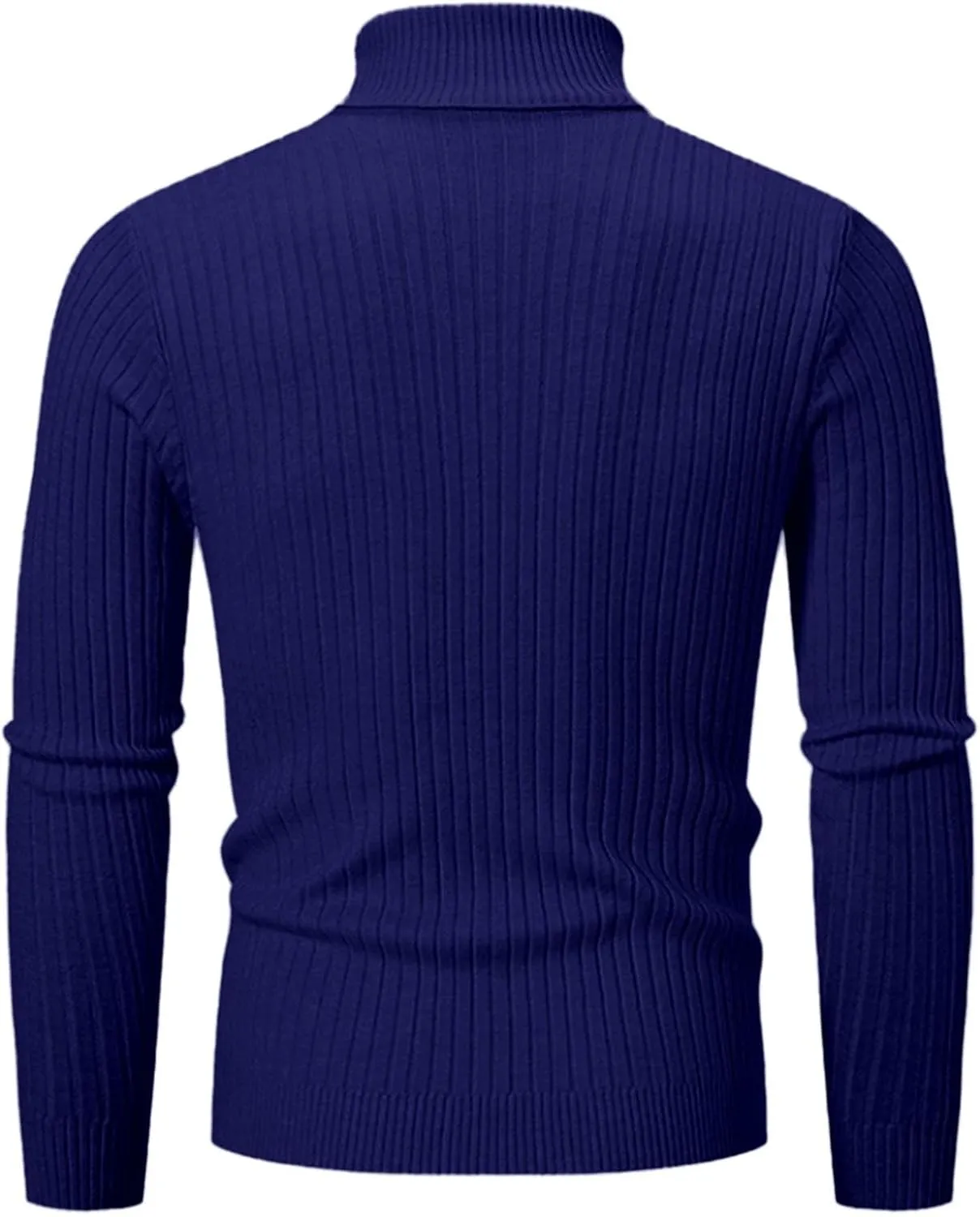 Turtleneck Men Men's Solid Long Sleeve Ribbed Slim Fit Turtleneck Pullover Sweaters with Twist Patterned Sweatshirts