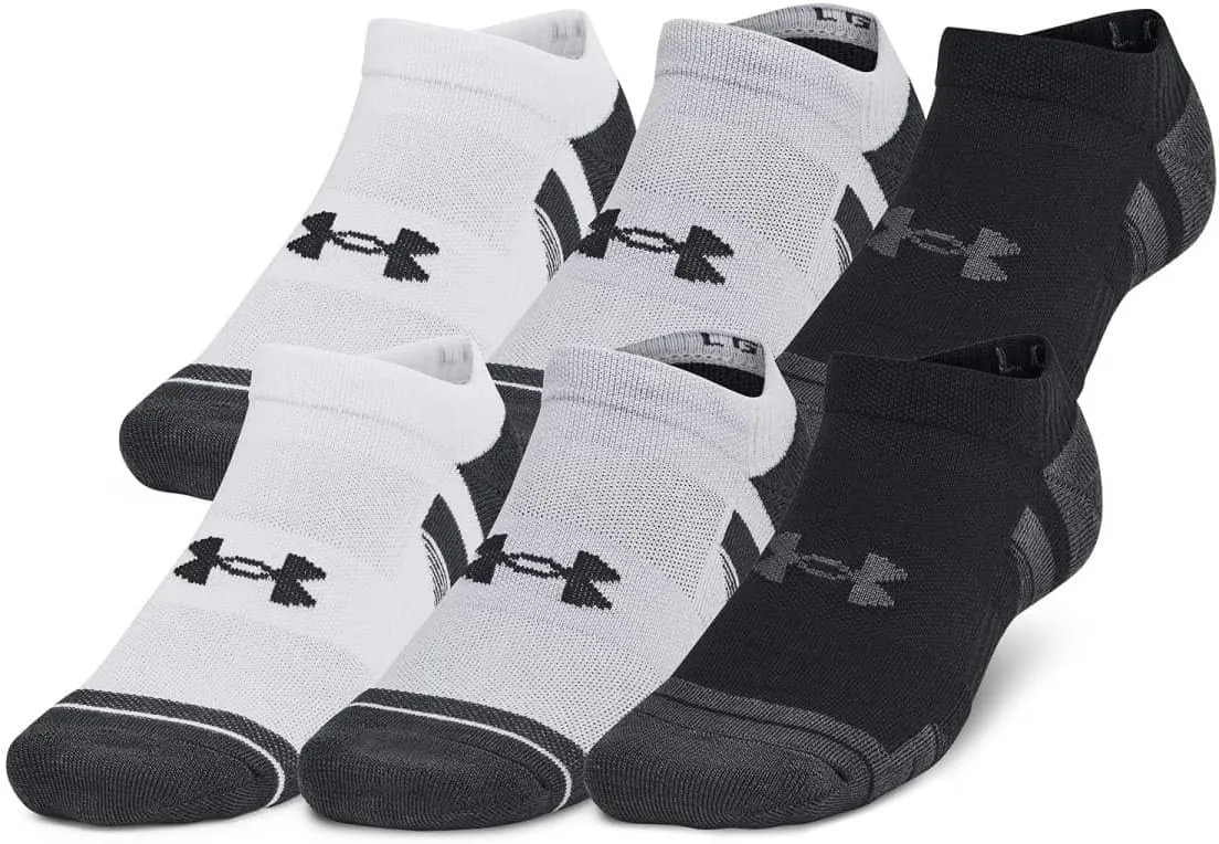 Under Armour 1386243-11-LG Unisex UA Perf Tech 6pk NS Mod Gray LG