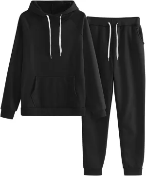 Unisex 2 PC Sweatsuit Set Men Women Oversized Long Sleeve Hoodie Pullover Sweatshirt Tracksuit Jogger Sweatpants