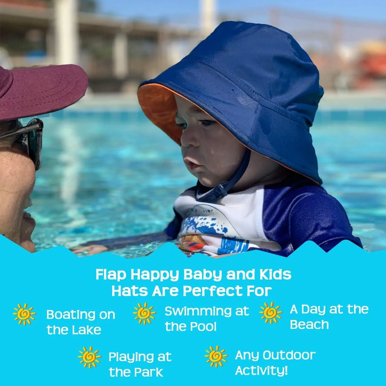 UPF 50  Fun in the Sun Swim Hat