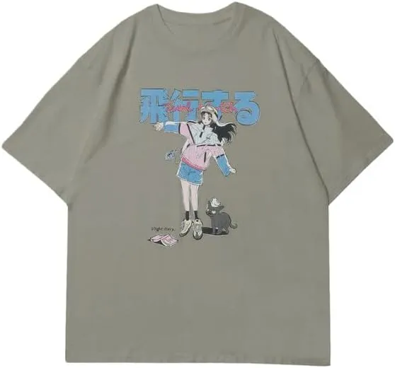 Vamtac Graphic Tees Mens Graphic T-Shirts Japanese Y2k Shirt Vintage Tee Harajuku Shirt Unisex Streetwear Tops