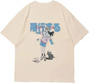 Vamtac Graphic Tees Mens Graphic T-Shirts Japanese Y2k Shirt Vintage Tee Harajuku Shirt Unisex Streetwear Tops