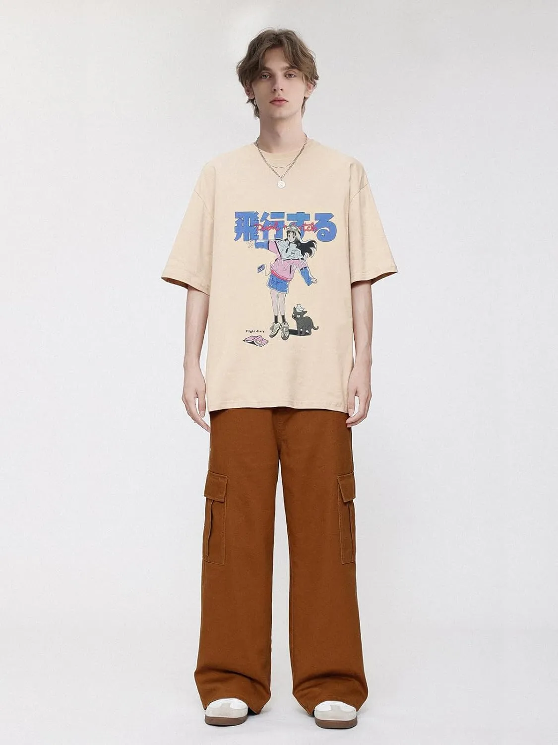 Vamtac Graphic Tees Mens Graphic T-Shirts Japanese Y2k Shirt Vintage Tee Harajuku Shirt Unisex Streetwear Tops