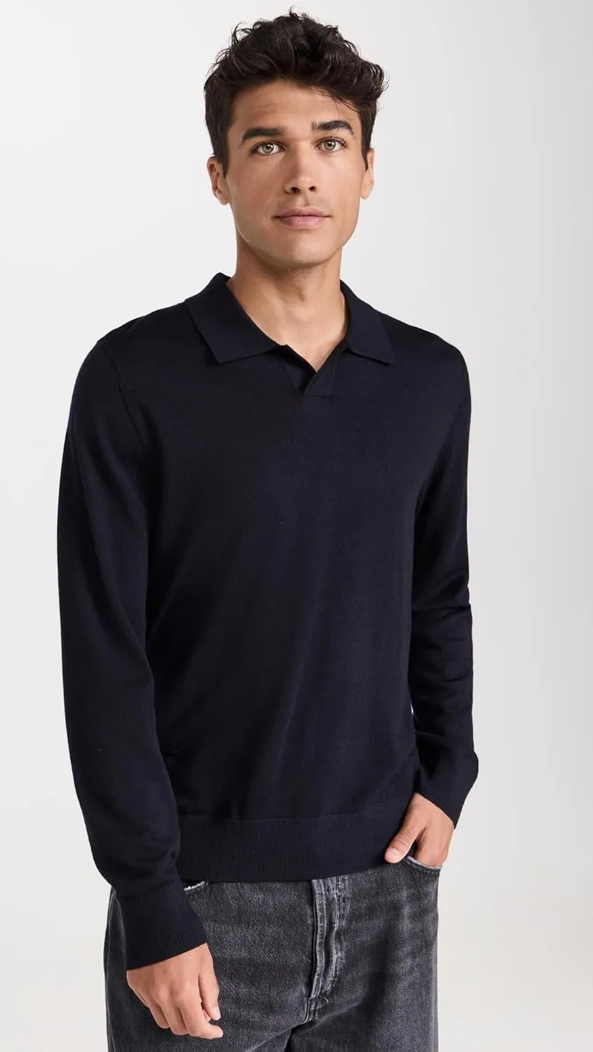 Vince Men's Merino Johnny Collar Polo