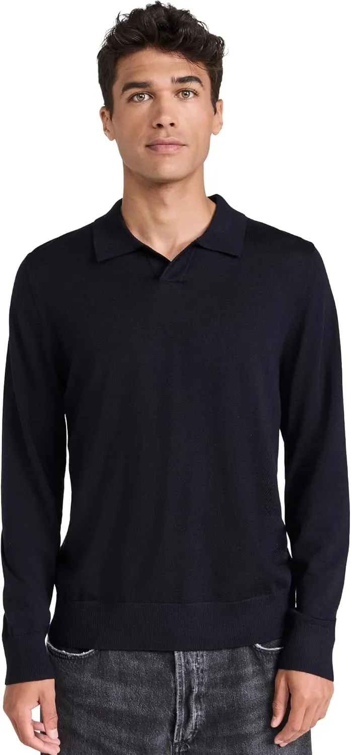 Vince Men's Merino Johnny Collar Polo