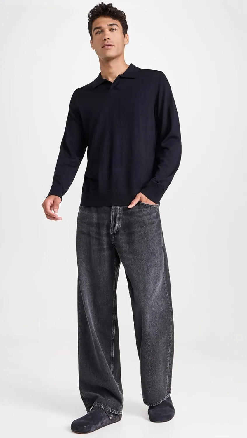 Vince Men's Merino Johnny Collar Polo