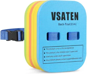 VSATEN Back Float, Swim Belt Bubble Adjustable Layers Thicken Split Foam Learning Safety Training Board Pool Floaties for Kids Toddlers Swimming Beginners Floats Swim Lessons Equipment