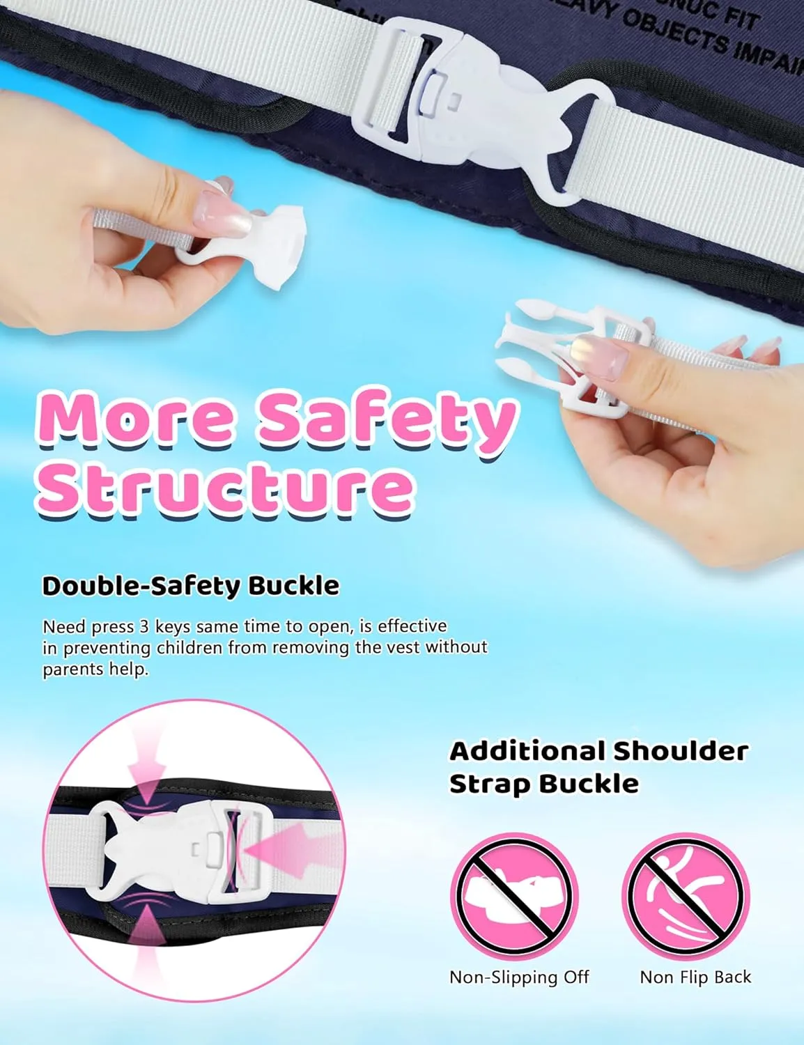 Vvinca Toddler Swim Vest for Kids 13-30lbs Boys Girls Puddle Jumper Toddlers Pool Floaties Jacket with Adjustable Crotch Strap Sleeves Shoulder for 1 2 3 Years Old Baby Infant Learn to Swimming