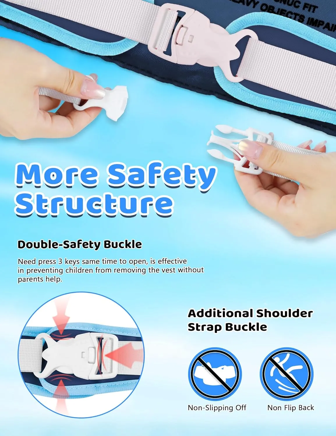 Vvinca Toddler Swim Vest for Kids 13-30lbs Boys Girls Puddle Jumper Toddlers Pool Floaties Jacket with Adjustable Crotch Strap Sleeves Shoulder for 1 2 3 Years Old Baby Infant Learn to Swimming