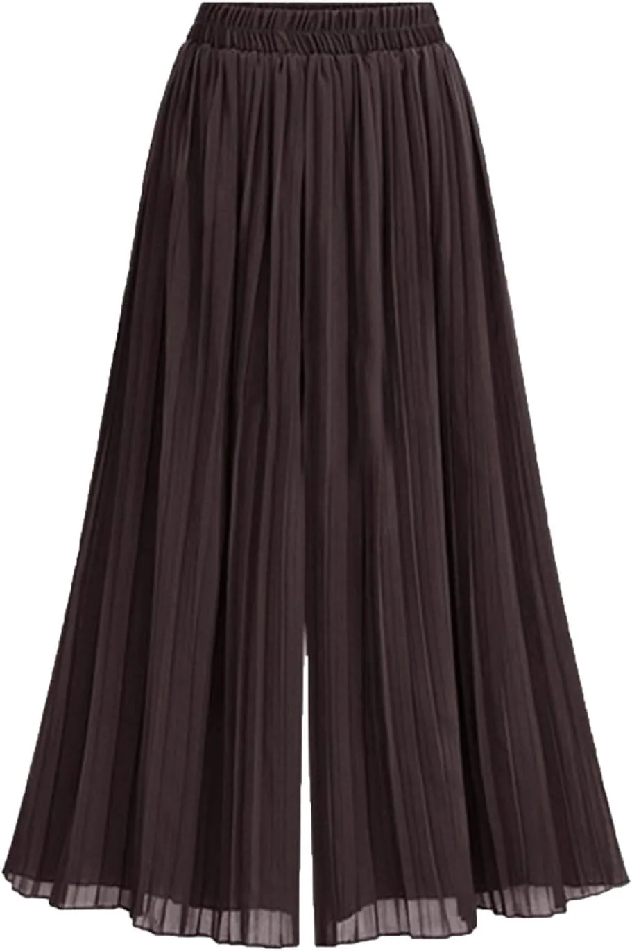 Wide Leg Chiffon Pants for Women High Waist Palazzo Trousers Business Casual Slacks Lounge Harem Trouser with Pocket