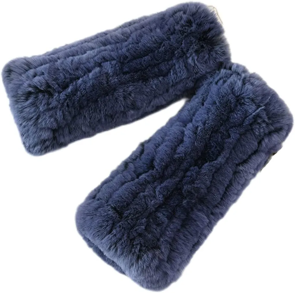 Women Mittens Gloves Real Rex Rabbit Hair Hand Warmer Winter Knit Warm