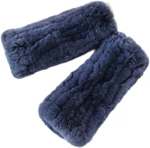 Women Mittens Gloves Real Rex Rabbit Hair Hand Warmer Winter Knit Warm