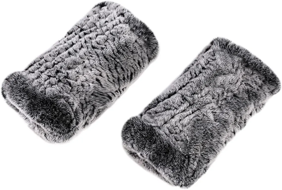 Women Mittens Gloves Real Rex Rabbit Hair Hand Warmer Winter Knit Warm