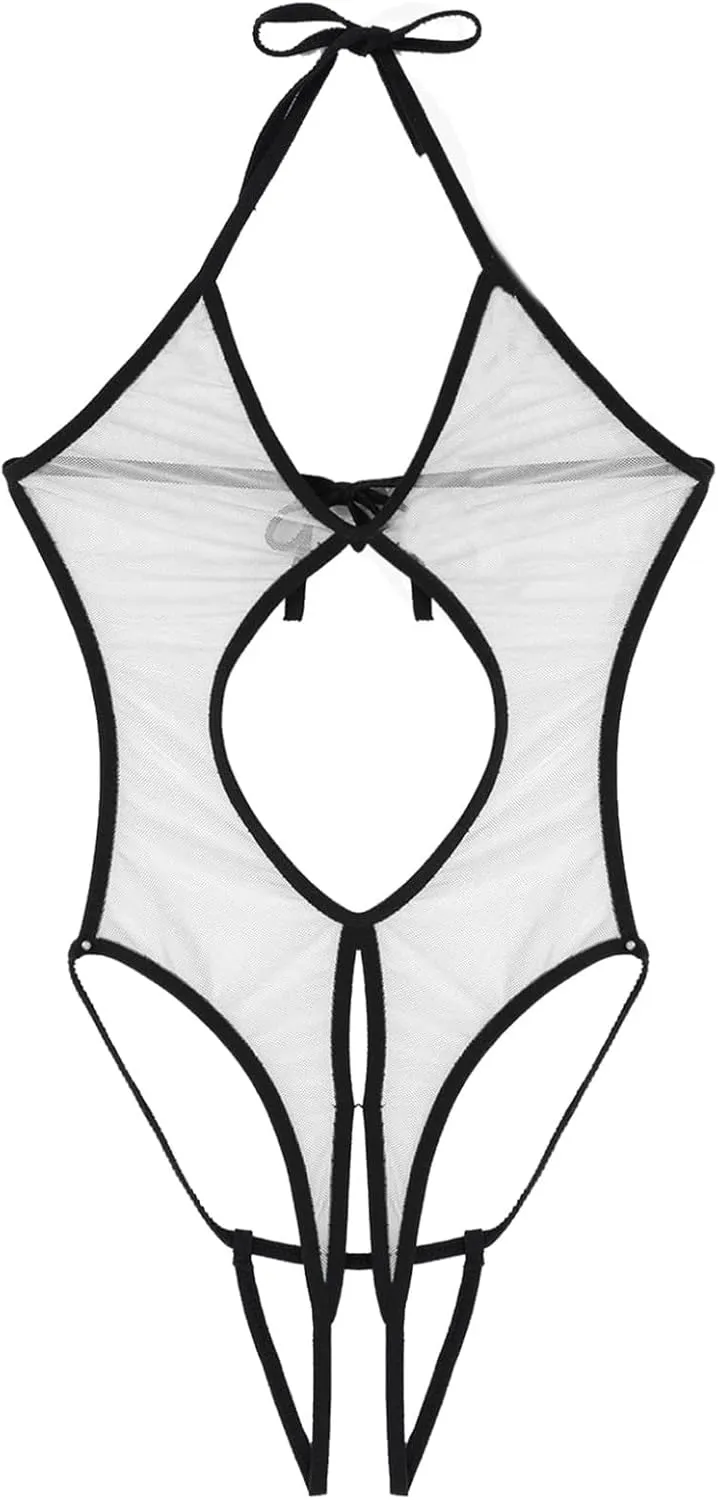 Women Sexy Lingerie Set Babydoll Lace Chemise Nightie Embroidery Crochet Full Slips Bodycon Nightwear