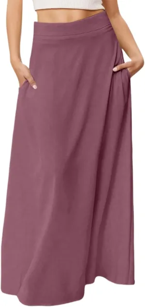 Women's 2025 Bohemian Long Floral Skirts Flowy High Waist Floral Maxi Skirt Summer Regular Trendy Skirts
