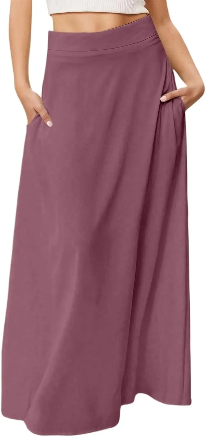 Women's 2025 Bohemian Long Floral Skirts Flowy High Waist Floral Maxi Skirt Summer Regular Trendy Skirts