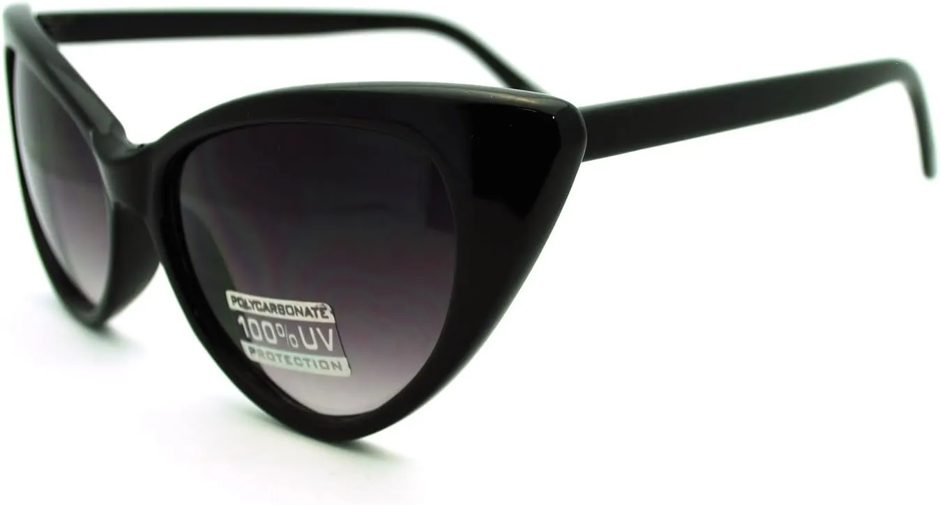 Womens 20s Classic Mod Retro Vintage Style Cat Eye Sunglasses