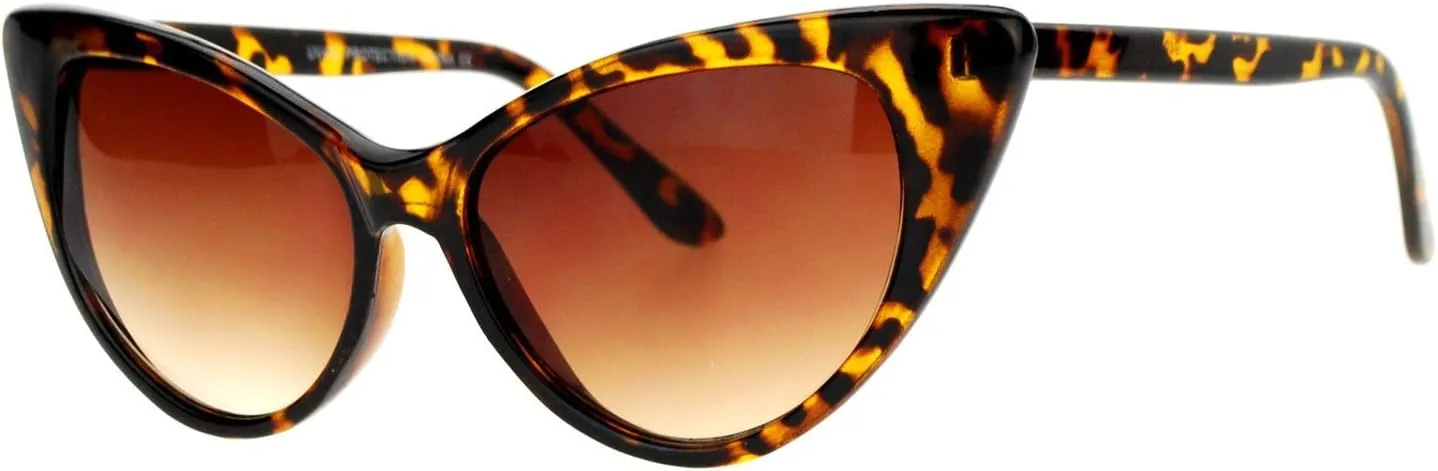 Womens 20s Classic Mod Retro Vintage Style Cat Eye Sunglasses