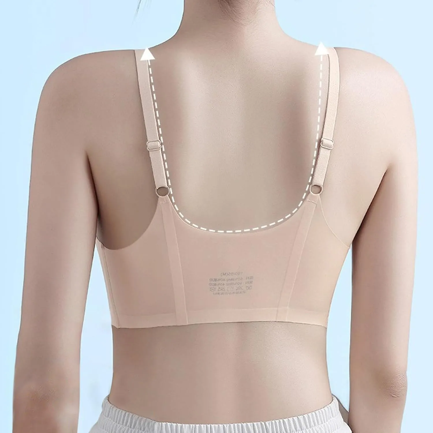Womens Anti Sagging Bras Ice Silk Breathable Comfort Seamless Push Up Bras for Older Women Wireless Sports Underwear