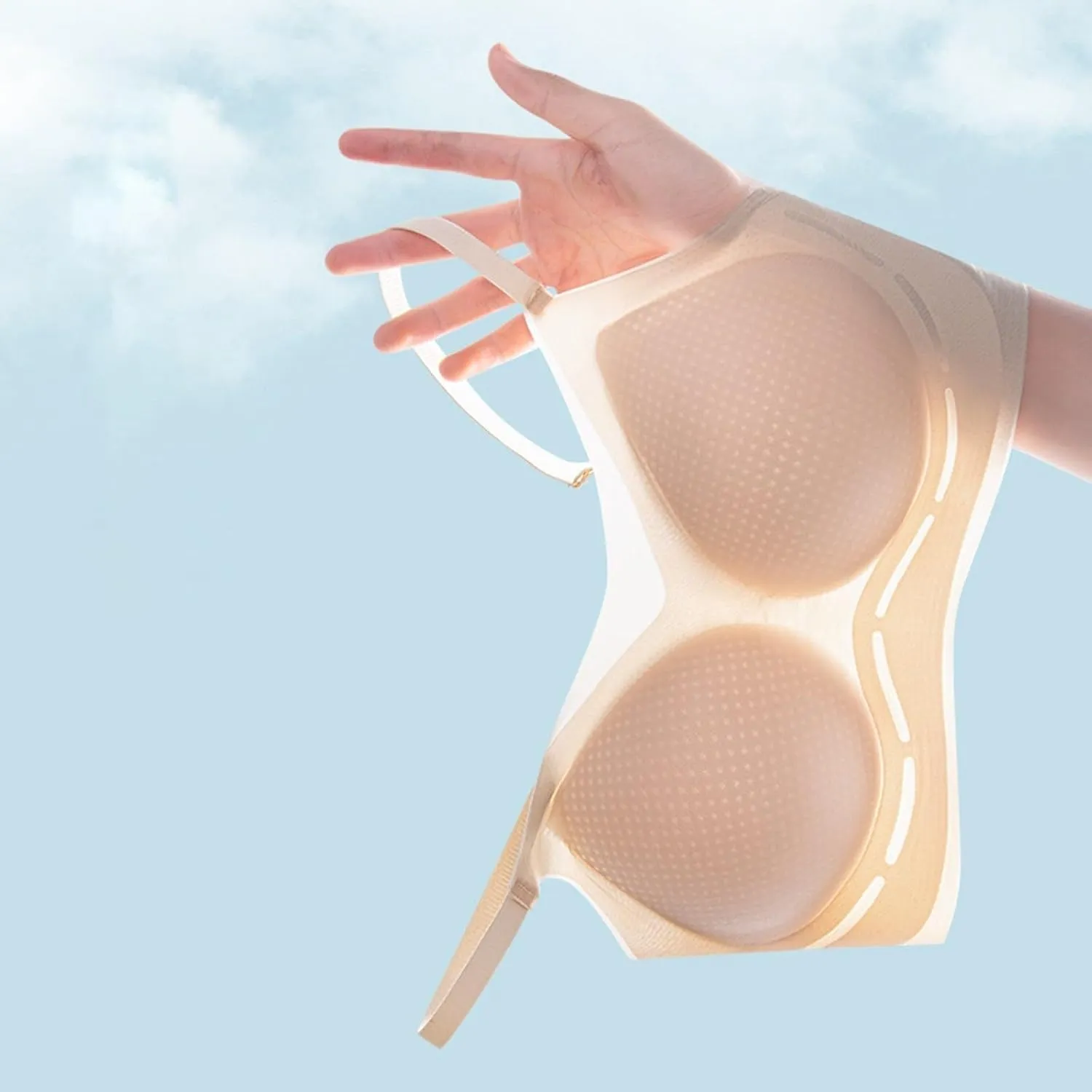 Womens Anti Sagging Bras Ice Silk Breathable Comfort Seamless Push Up Bras for Older Women Wireless Sports Underwear