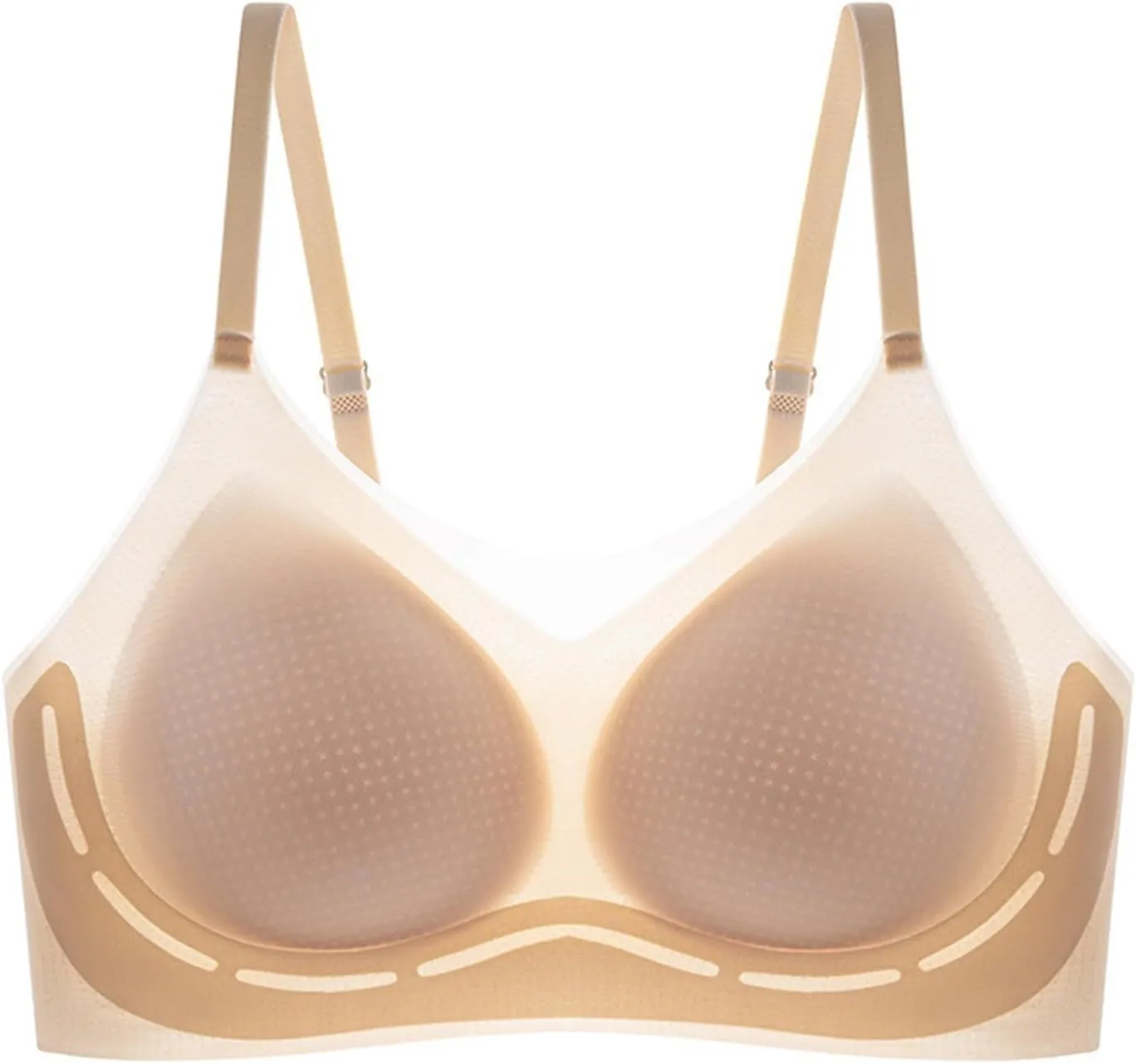 Womens Anti Sagging Bras Ice Silk Breathable Comfort Seamless Push Up Bras for Older Women Wireless Sports Underwear