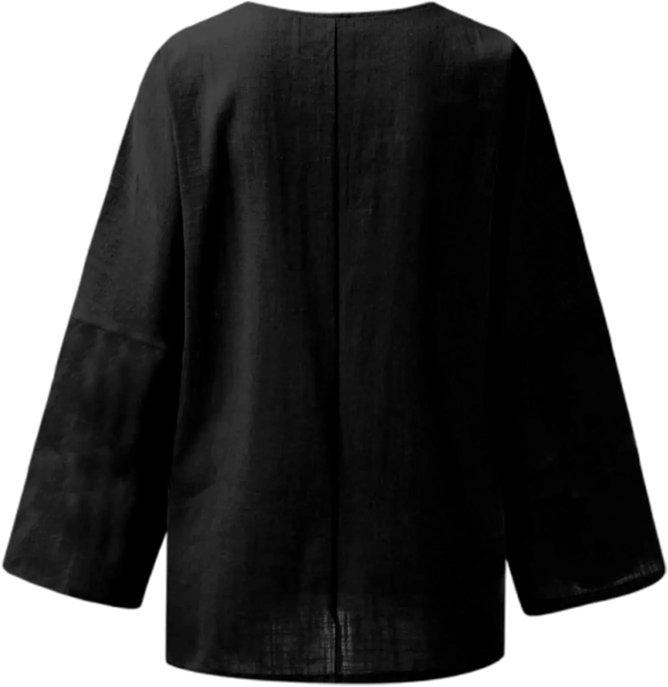 Women's Button Up Shirts Solid Color Long Sleeve Linen Summer Casual 2025 Fashion Blouse Top Loose Tunic Top