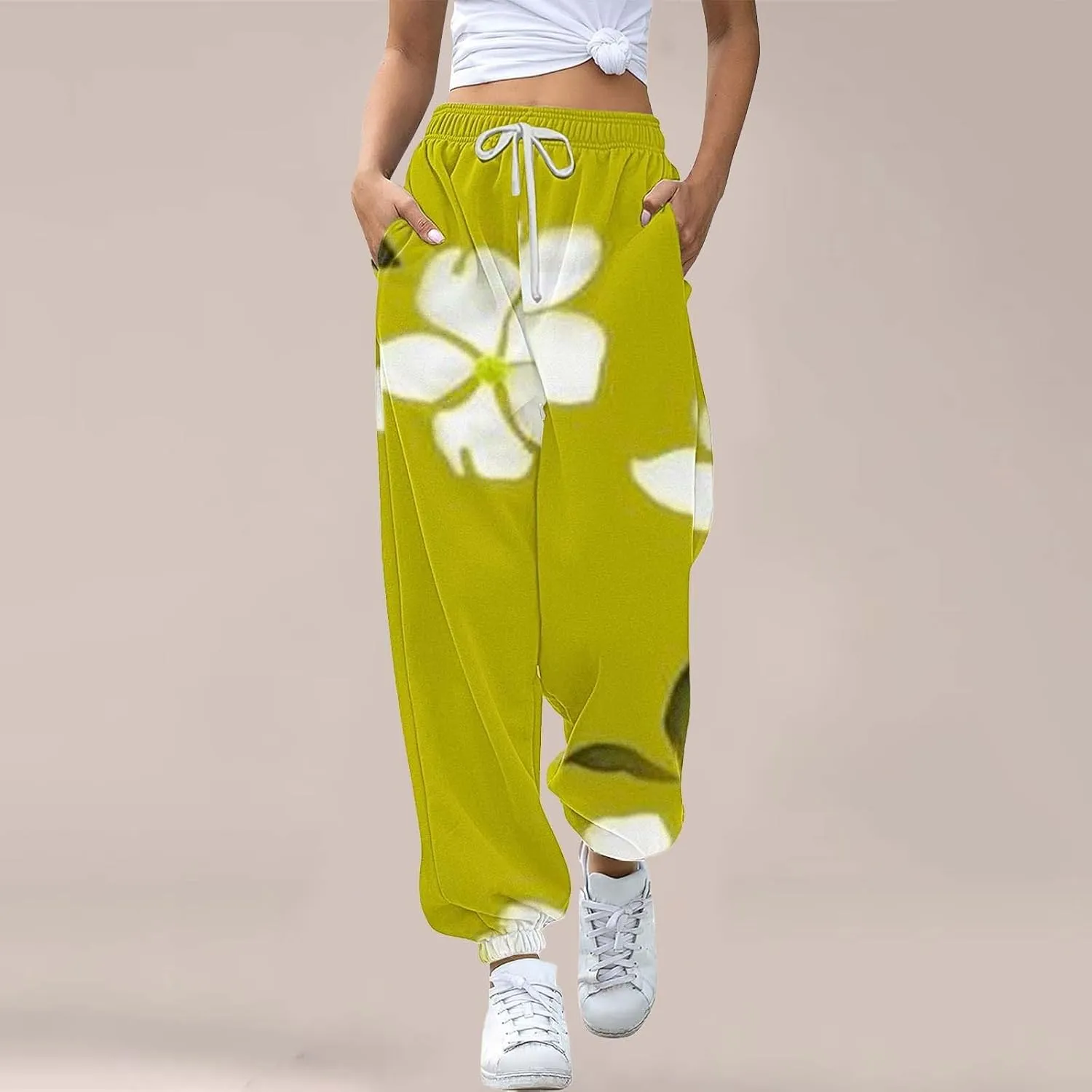 Womens Cargo Sweatpants Joggers Pants Workout High Waisted Yoga Pants with Pockets Velour Pants for Women