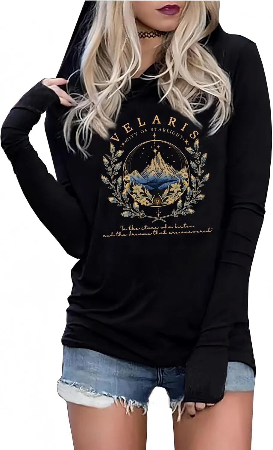 Womens Hoodies Funny Graphic Long Sleeve Shirts Casual Loose Fit Lightweight Pullovers Tops