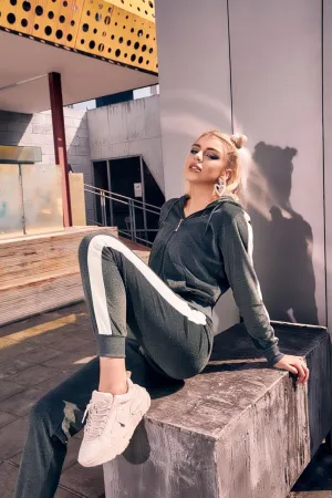 Womens Jogging Suits Sets Running Velour Outfit Zipper Warm Up 2 Pieces Hoodie and Pant Tracksuit