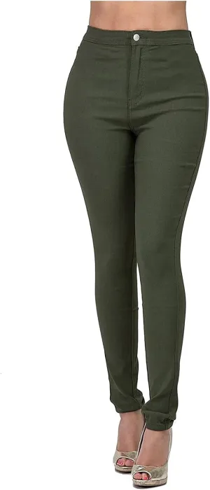 Womens Stretch Jeggings with Pockets Ripped High Waisted Classic Butt Lifting Yoga Leggings Fitted Denim Ankle Jeans