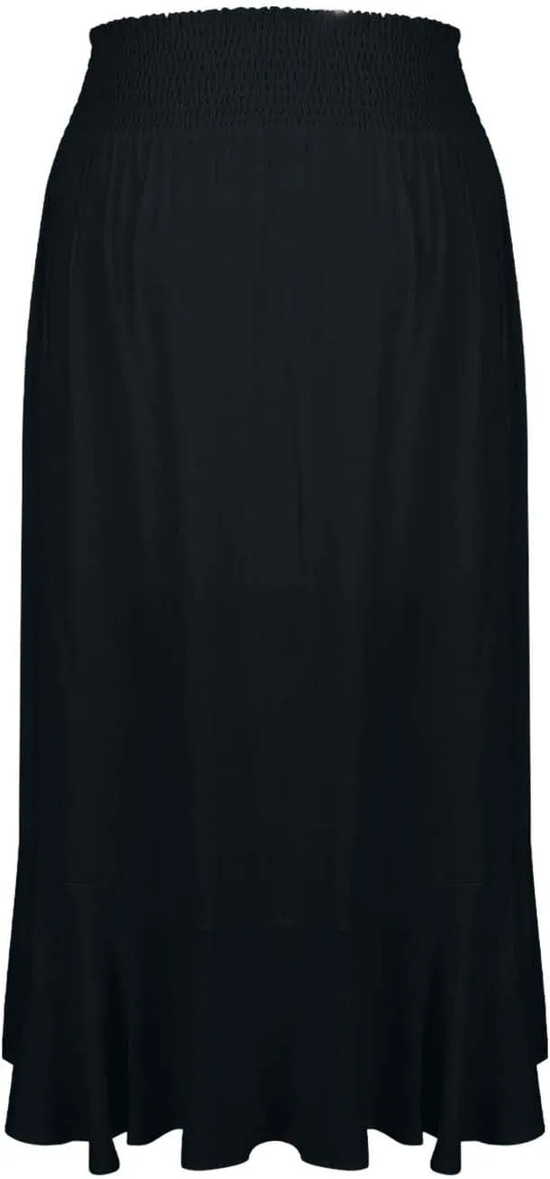 Womens Summer Maxi Skirt Casual Drawstring High Waist Button Slit Front Pleated A-Line Flowy Swing Beach Skirts