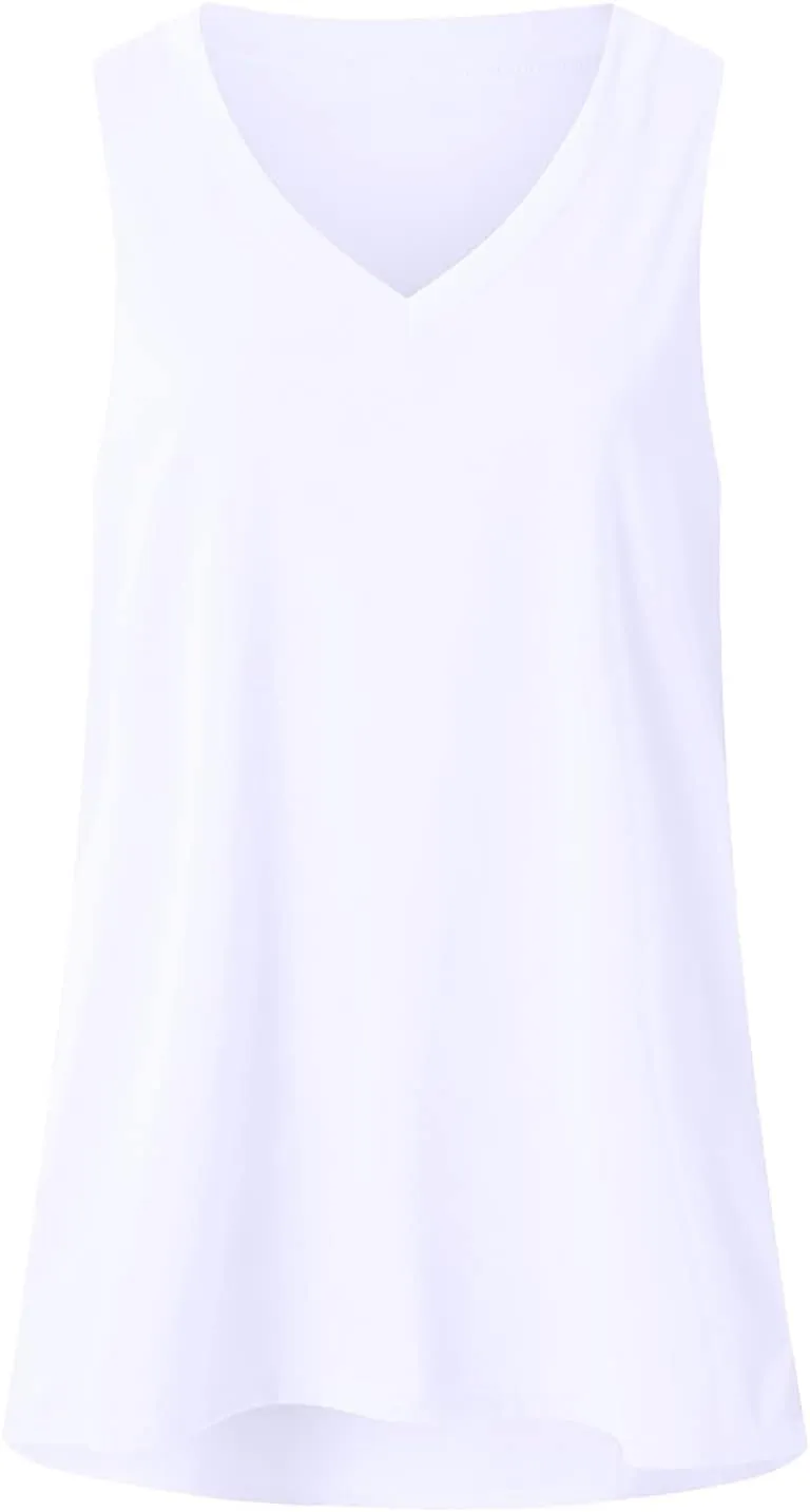 Womens Tank Tops Summer Sleeveless T Shirt Solid Color Casual Tops Athletic Tanks V Neck Tunic Shirts Street Outfits