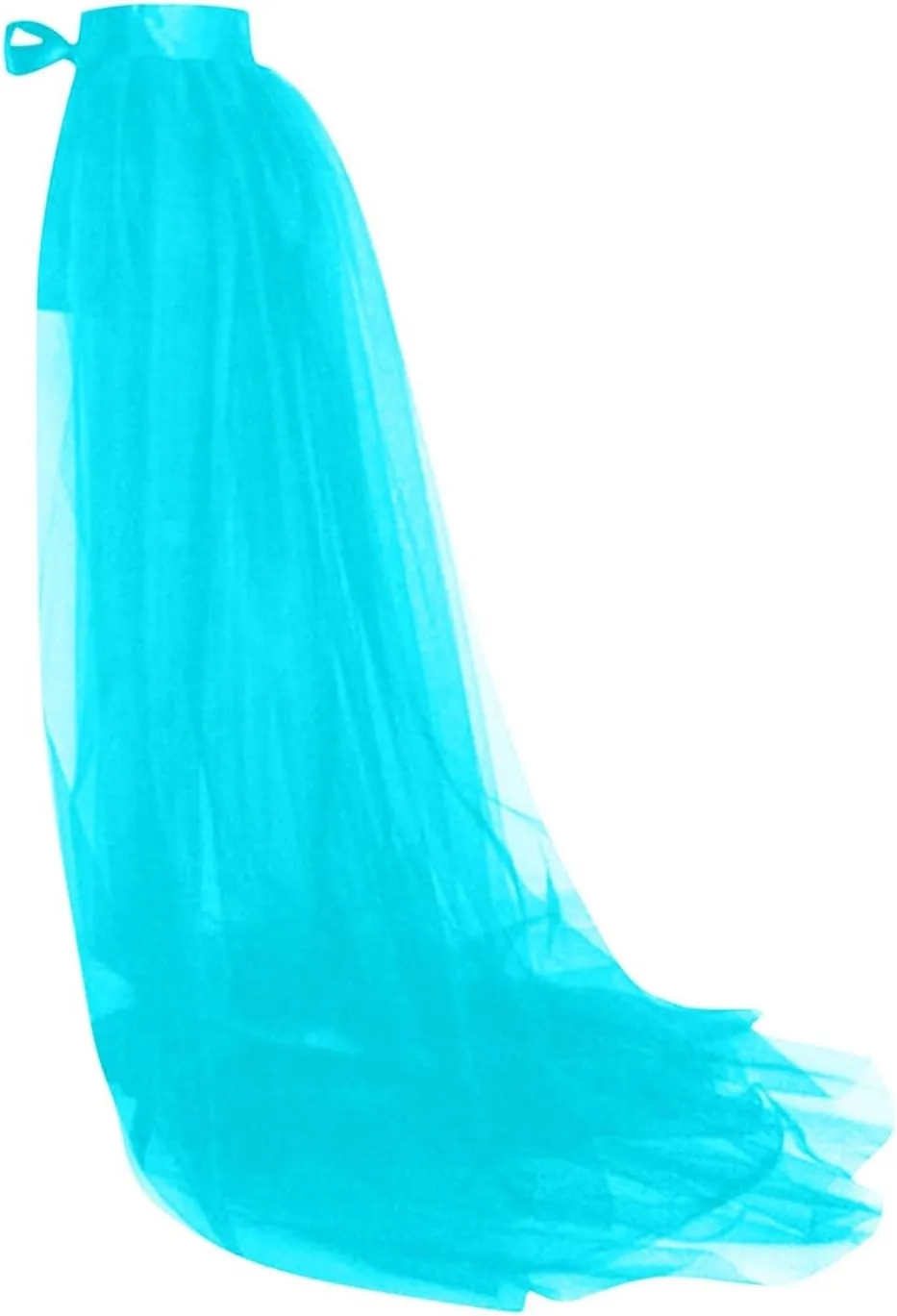 Women's Tulle Tutu Long Skirts Wedding Party Cocktail Prom Skirts Bandage Mesh Maxi Overskirt Overlay Long Bridal Dress