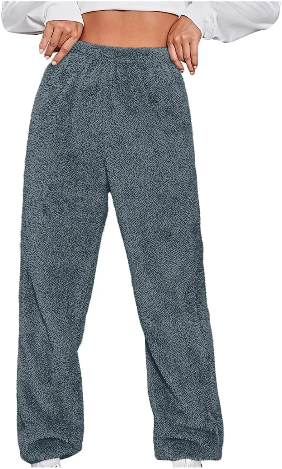 Women's Warm Sherpa Lined Athletic Sweatpants High Waisted Jogger Pants Fleece Lined Winter Thicken Outdoor Long Pants