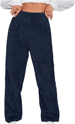 Women's Warm Sherpa Lined Athletic Sweatpants High Waisted Jogger Pants Fleece Lined Winter Thicken Outdoor Long Pants