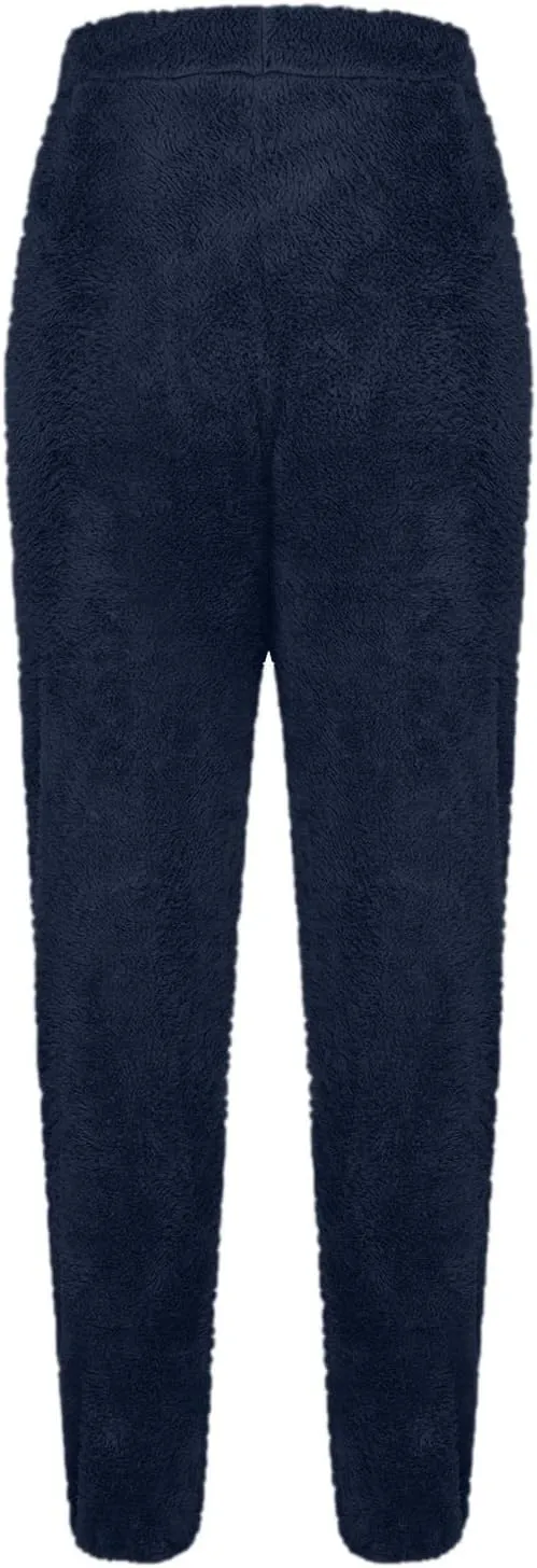 Women's Warm Sherpa Lined Athletic Sweatpants High Waisted Jogger Pants Fleece Lined Winter Thicken Outdoor Long Pants
