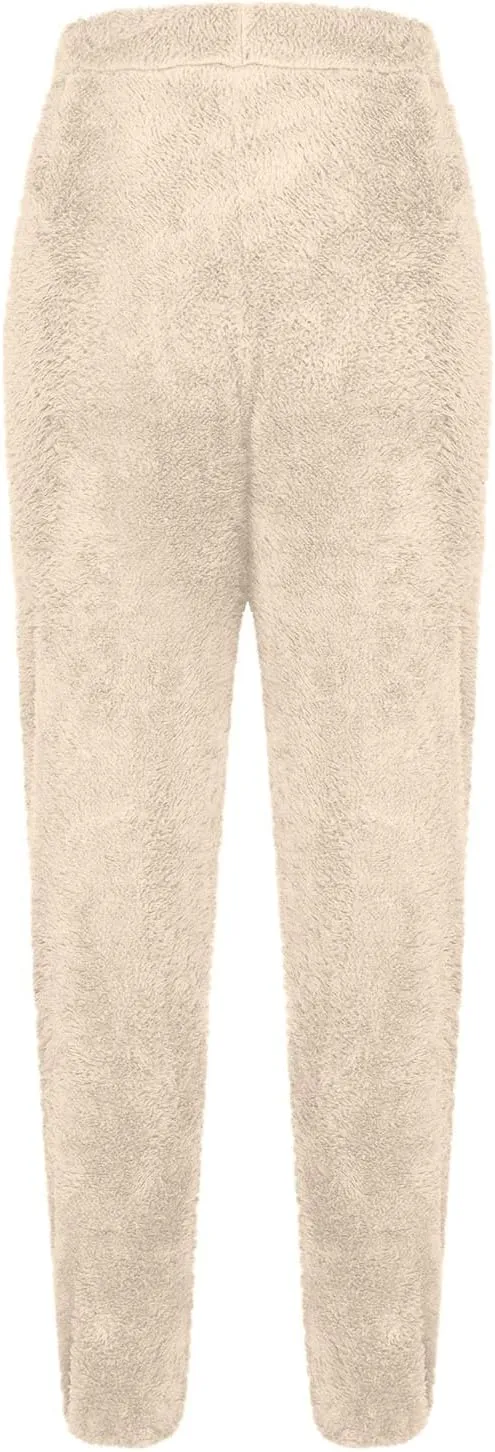 Women's Warm Sherpa Lined Athletic Sweatpants High Waisted Jogger Pants Fleece Lined Winter Thicken Outdoor Long Pants