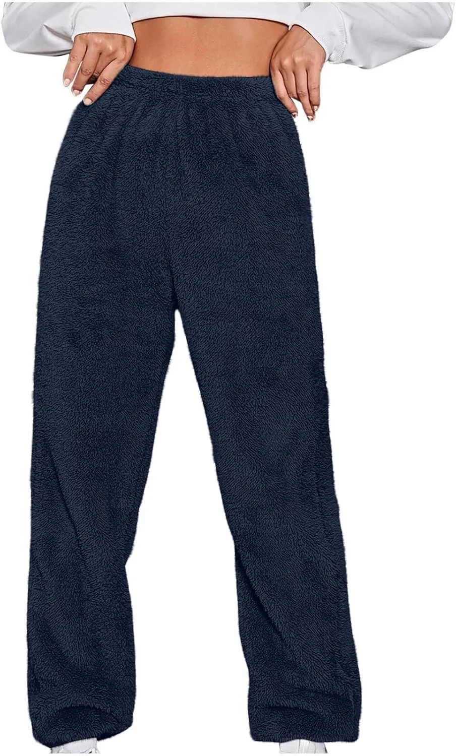 Women's Warm Sherpa Lined Athletic Sweatpants High Waisted Jogger Pants Fleece Lined Winter Thicken Outdoor Long Pants