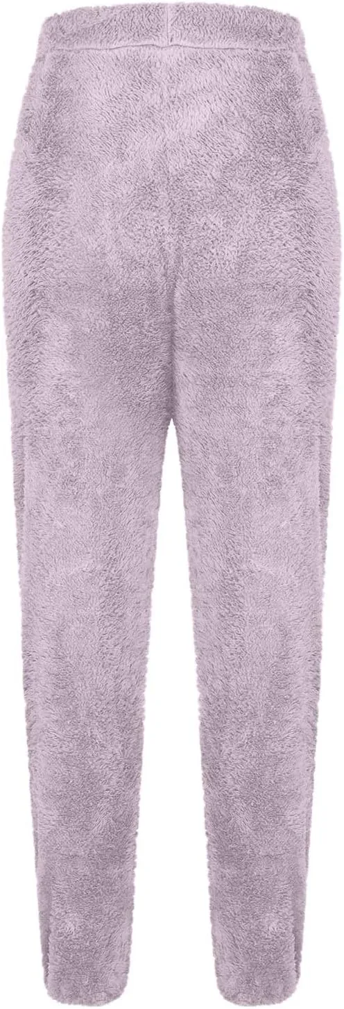 Women's Warm Sherpa Lined Athletic Sweatpants High Waisted Jogger Pants Fleece Lined Winter Thicken Outdoor Long Pants