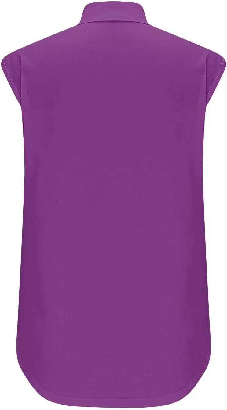 Women's Zip Up Tank Tops Sleeveless Golf Shirts Business Casual Tunics Top Mesh Athletic Workout Quick Dry Shirt