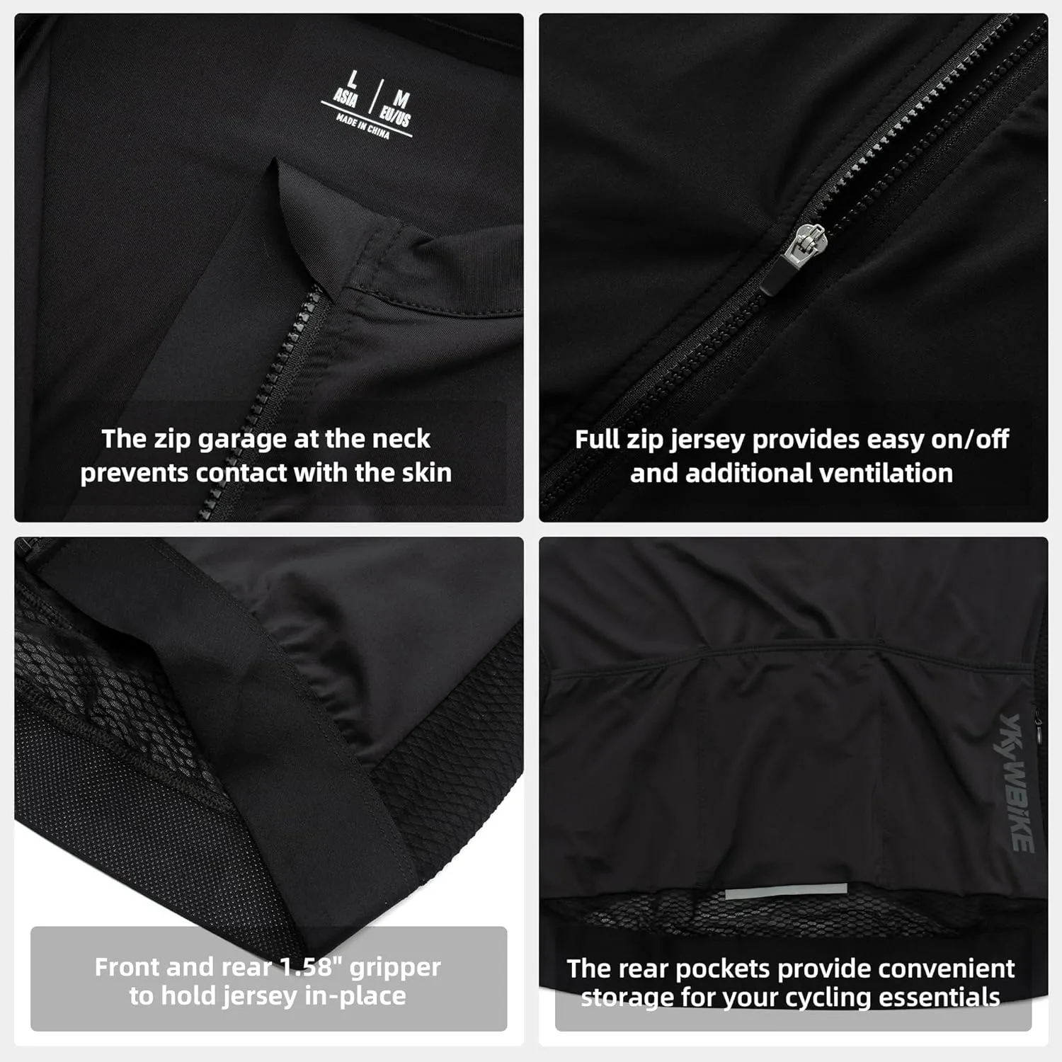 YKYWBIKE Cycling Jersey Men Short Sleeve Bike Jersey with Pockets Biking Shirts for Men Cycling Breathable MTB Biker Shirts
